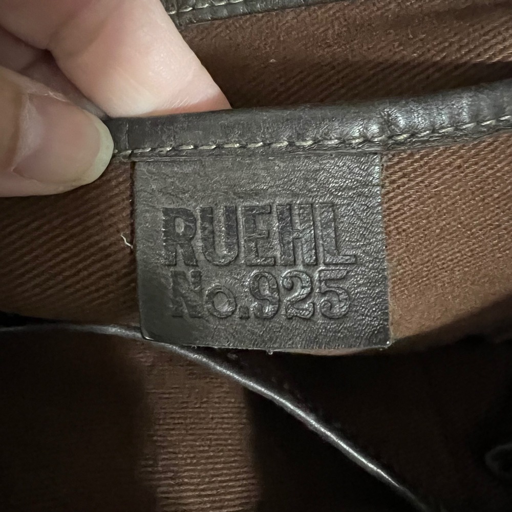 RUEHL No.925 Aubree Brown Leather Shoulder Bag Purse Abercrombie Italian Design - Picture 3 of 10